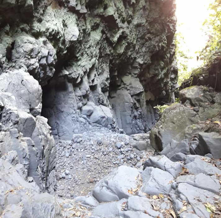 Basalto correspondiente al Edificio Taburiente 1 (zonas más profundas del Barranco de Gallegos)