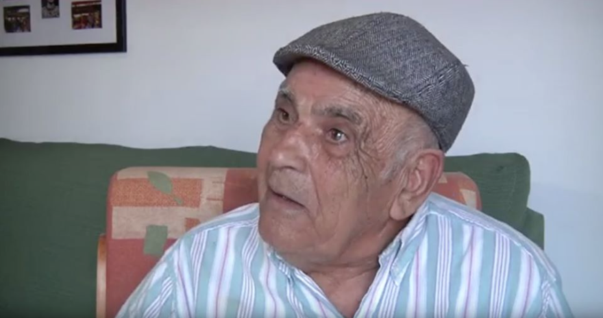D. Eulalio Pérez Hernández, siempre alegre y dispuesto a contar sus memorias en los 30 años de trabajos en las galerías de Barlovento